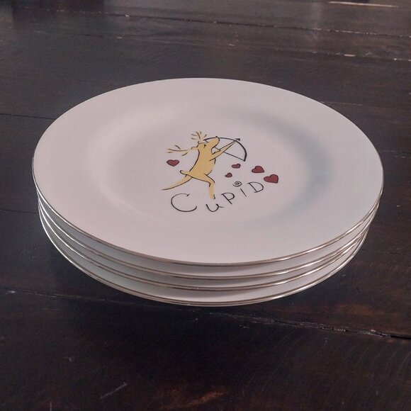 Pottery Barn Reindeer Salad Plates Mint Condition - Picture 7 of 7